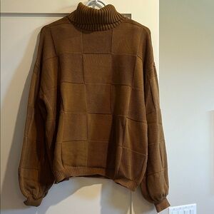 RVCA Caramel Brown Turtleneck Sweater